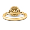 Thumbnail Image 3 of Diamond Engagement Ring 3/8 ct tw Round/Baguette 14K Yellow Gold