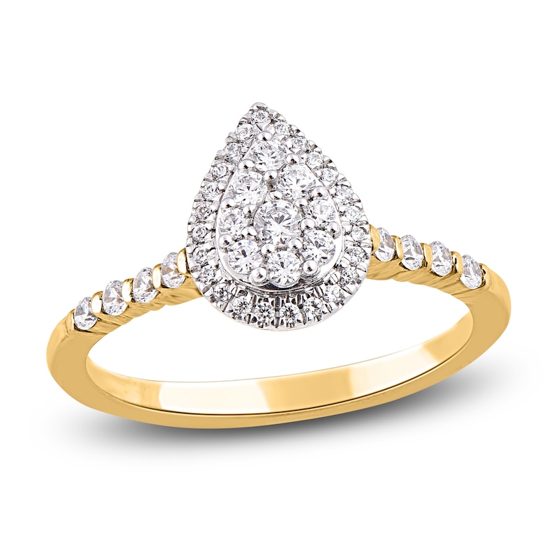 Main Image 1 of Diamond Engagement Ring 3/8 ct tw Round 14K Yellow Gold