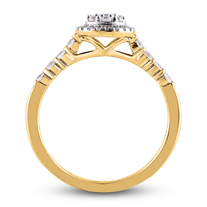 Diamond Engagement Ring 3/8 ct tw Round 14K Yellow Gold