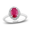 Thumbnail Image 1 of Natural Ruby Engagement Ring 1/8 ct tw 14K White Gold