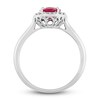 Thumbnail Image 3 of Natural Ruby Engagement Ring 1/8 ct tw 14K White Gold