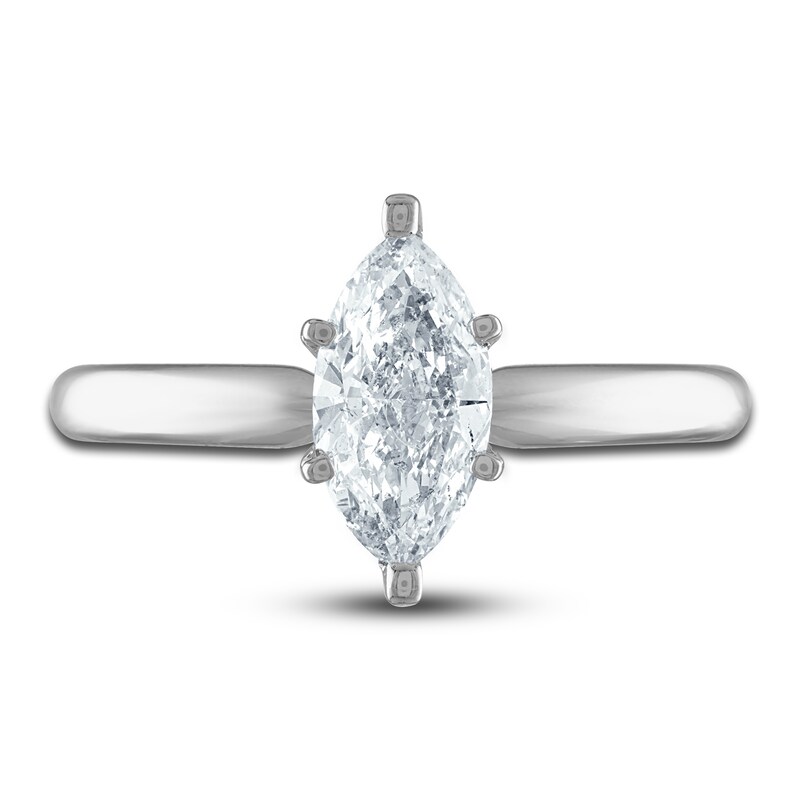 Main Image 3 of Diamond Solitaire Ring 1 ct tw Marquise 14K White Gold (I2/I)