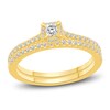 Thumbnail Image 1 of Diamond Bridal Set 1/2 ct tw Princess/Round 14K Yellow Gold