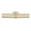 Thumbnail Image 4 of Diamond Bridal Set 1/2 ct tw Princess/Round 14K Yellow Gold