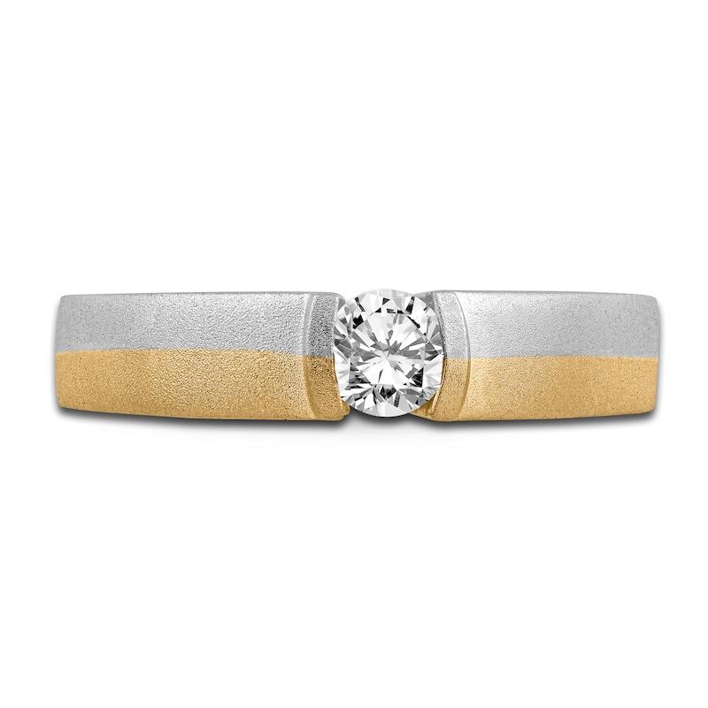 Diamond Engagement Ring 1/2 ct tw Round 14K Two-Tone Gold