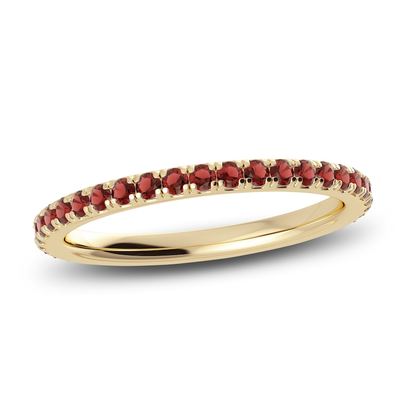 Main Image 1 of Juliette Maison Natural Garnet Eternity Ring 10K Yellow Gold