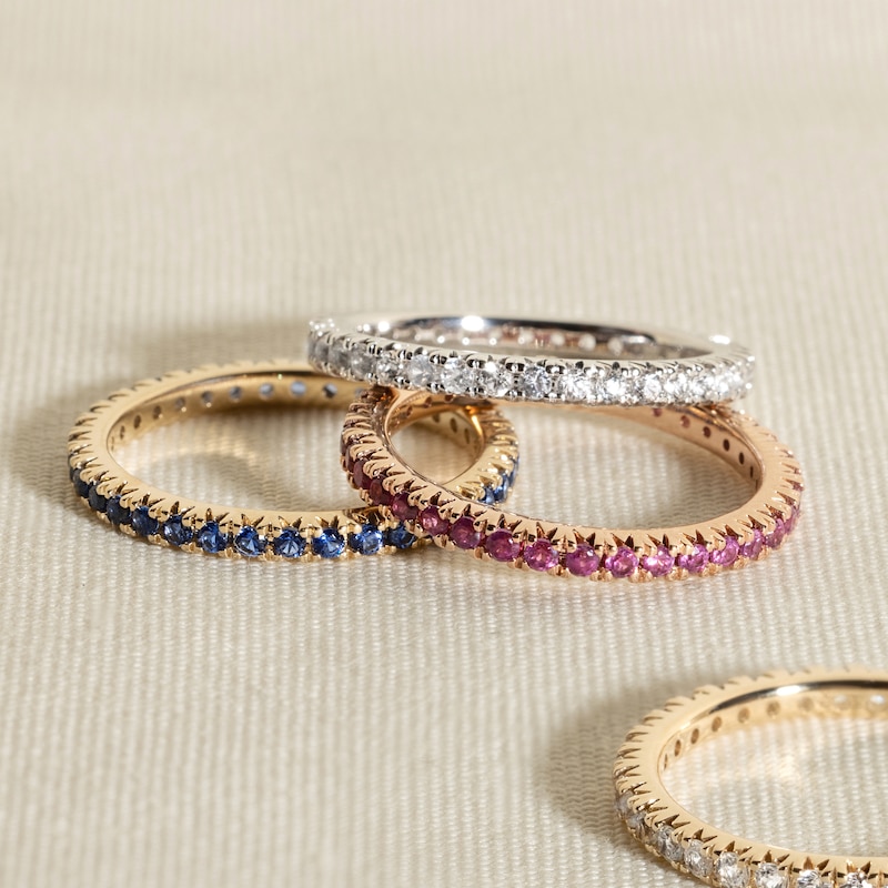 Main Image 4 of Juliette Maison Natural Garnet Eternity Ring 10K Yellow Gold