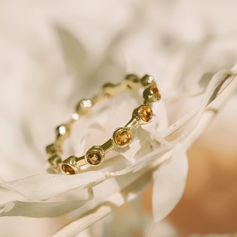 Main Image 4 of Juliette Maison Natural Emerald Ring 10K Rose Gold