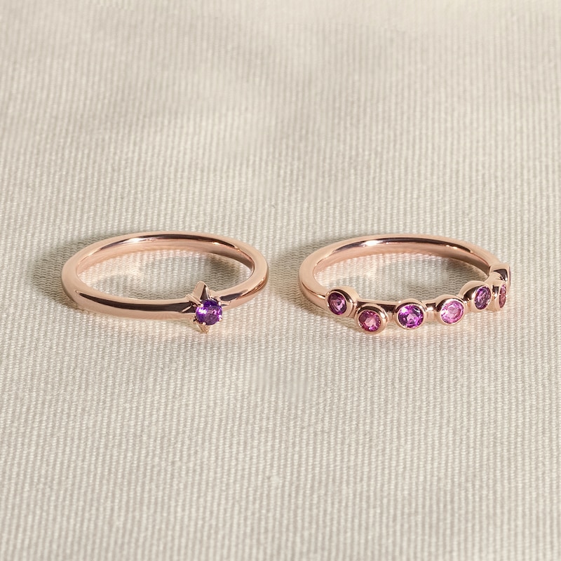 Main Image 4 of Juliette Maison Natural Garnet & Natural Rhodolite Garnet Ring 10K White Gold