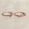 Thumbnail Image 4 of Juliette Maison Natural White Sapphire & Natural Blue Zircon Ring 10K Rose Gold