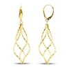 Thumbnail Image 1 of Hollow Dangle Earrings 14K Yellow Gold 55mm