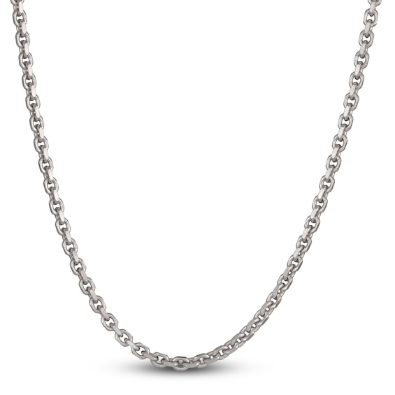 Jared The Galleria Of Jewelry Square Cable Chain Necklace Sterling Silver 24 5.1mm
