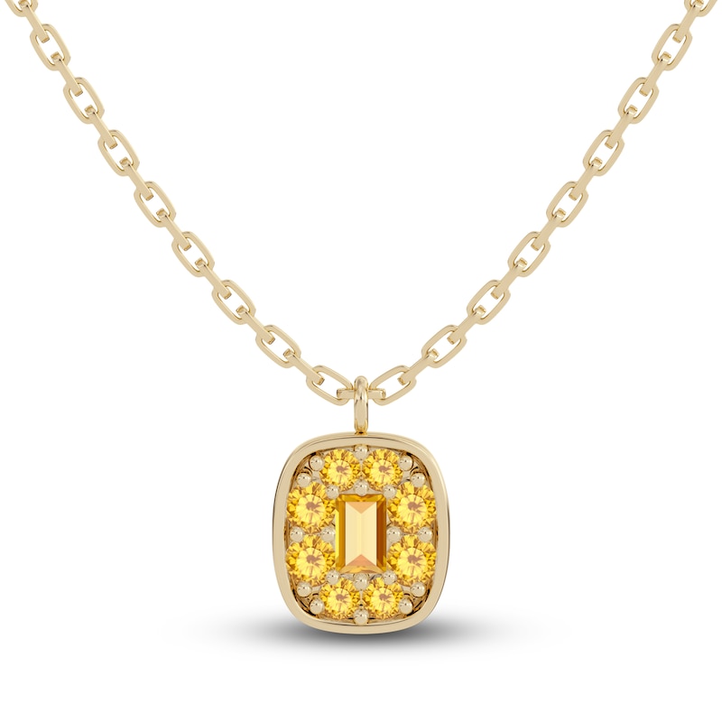 Main Image 1 of Juliette Maison Natural Citrine Pendant Necklace 10K Yellow Gold