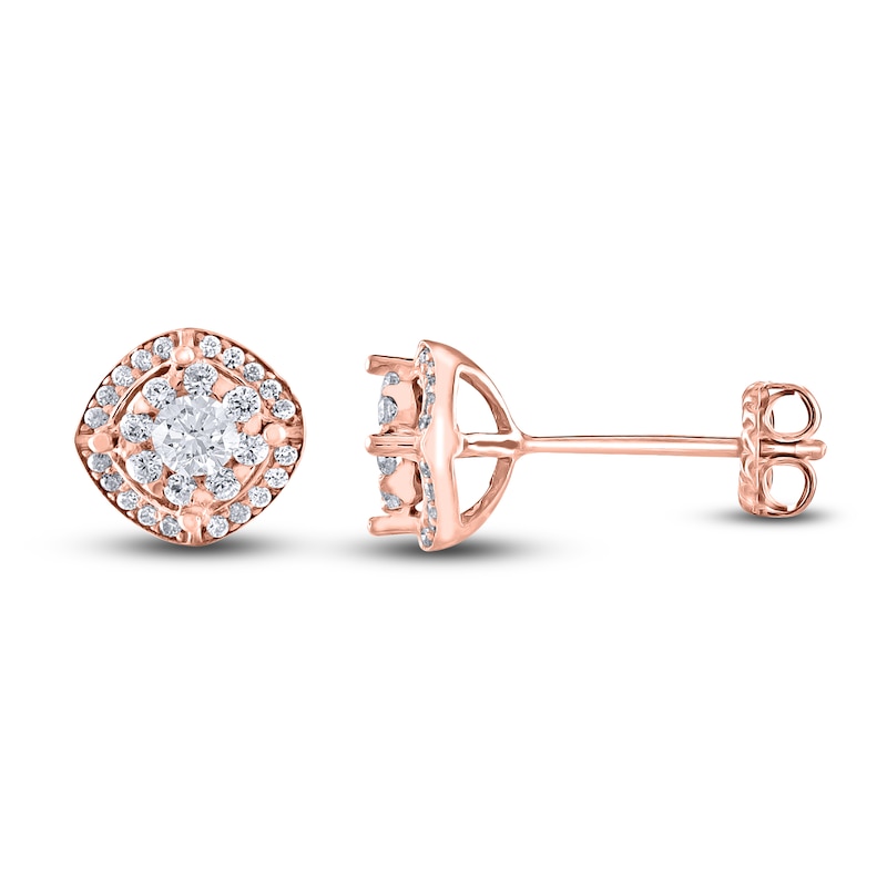 Main Image 2 of Diamond Earrings 3/8 ct tw Round 10K Rose Gold