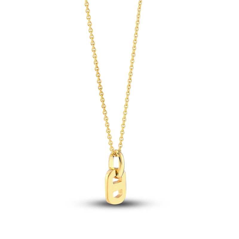 Mariner Link Pendant Necklace 14K Yellow Gold 18"