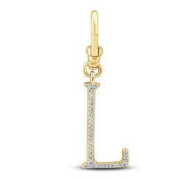 Charm'd by Lulu Frost Diamond Letter L Charm 1/15 ct tw Pavé Round 10K Yellow Gold