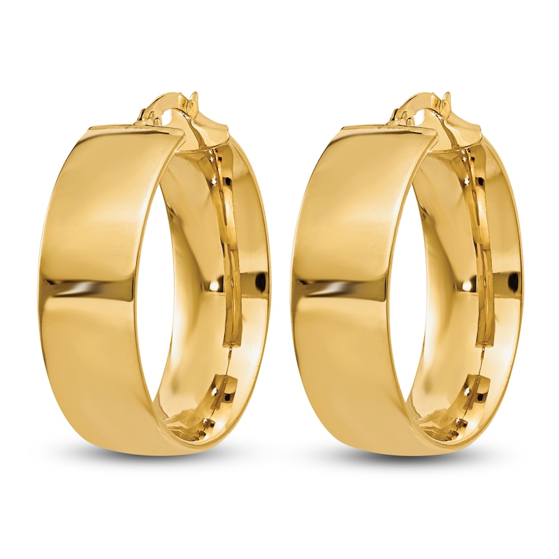 Large Hoop Earrings 14K Yellow Gold 7.75mm