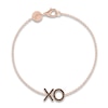 Thumbnail Image 0 of Juliette Maison Black Diamond Station Name Bracelet 1/2 ct tw Round 10K Rose Gold