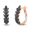 Pnina Tornai Black Diamond Earrings 1-1/2 ct tw Round 14K Rose Gold