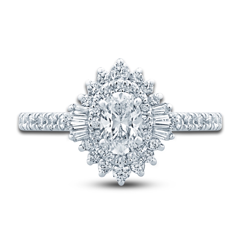 Main Image 3 of Pnina Tornai Diamond Engagement Ring 1-1/4 ct tw Oval/Baguette /Round 14K White Gold