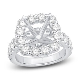 Engagement Ring 2-5/8 ct tw Round 14K White Gold