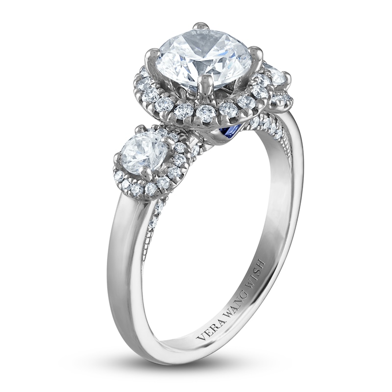 Vera Wang WISH Diamond Engagement Ring 2-1/4 ct tw Round 18K White Gold