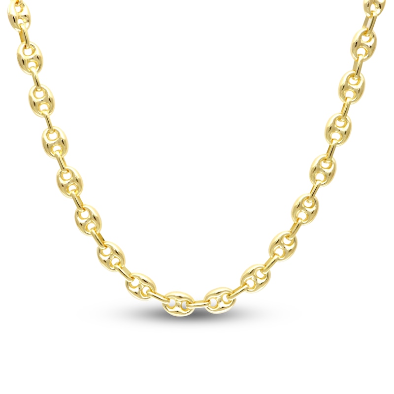 Main Image 1 of Italia D'Oro Puffy Hollow Mariner Link Necklace 14K Yellow Gold 20"