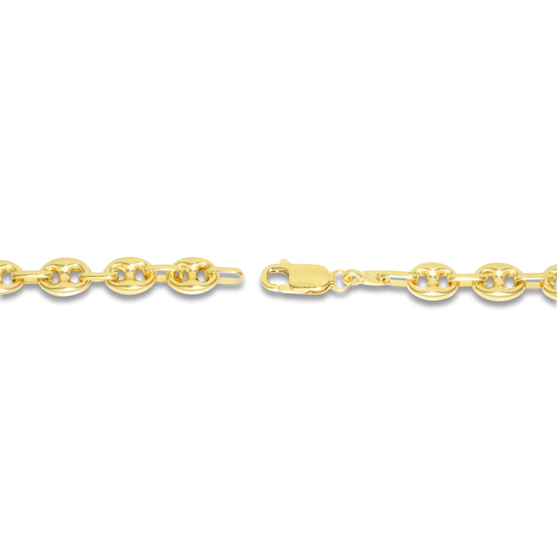 Main Image 2 of Italia D'Oro Puffy Hollow Mariner Link Necklace 14K Yellow Gold 20"