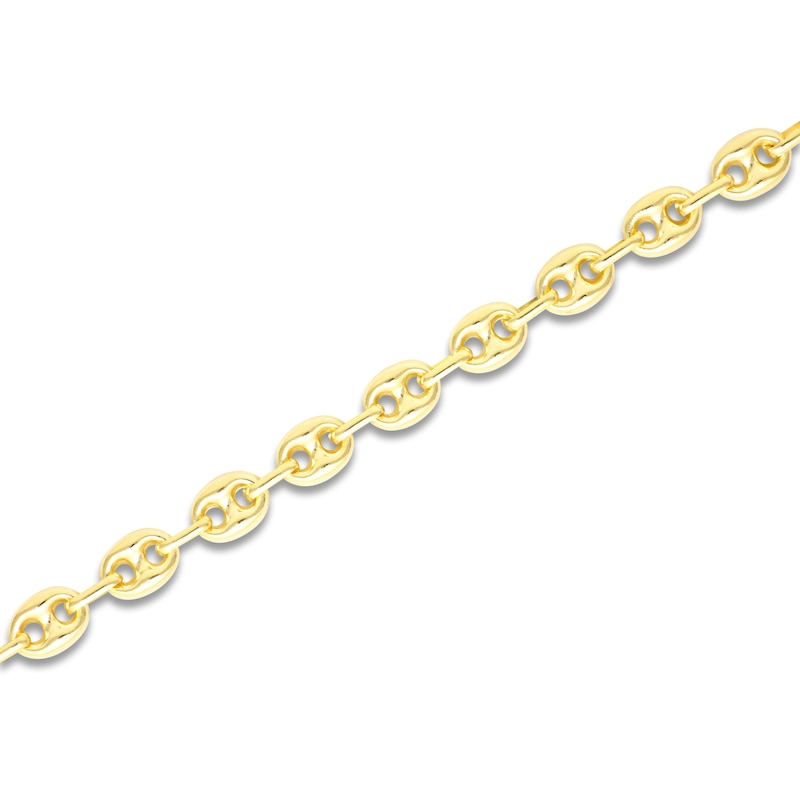 Main Image 3 of Italia D'Oro Puffy Hollow Mariner Link Necklace 14K Yellow Gold 20"