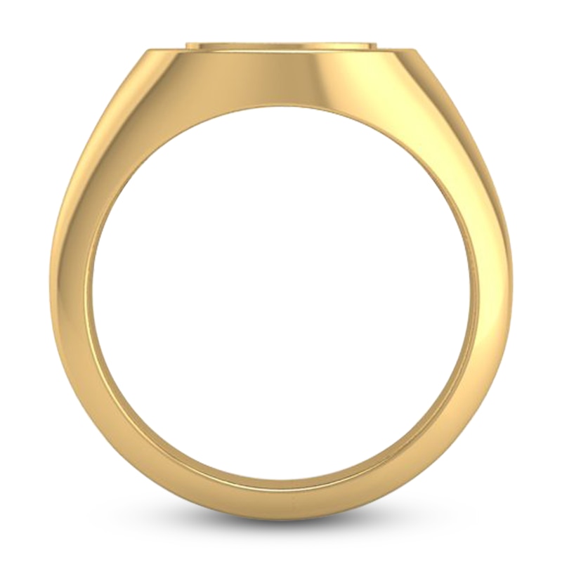 Main Image 2 of Diamond Signet Ring 1/20 ct tw Round 14K Yellow Gold