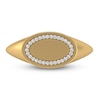 Thumbnail Image 3 of Diamond Signet Ring 1/20 ct tw Round 14K Yellow Gold