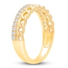 Thumbnail Image 2 of Diamond Curb Ring 1/4 ct tw Round 14K Yellow Gold