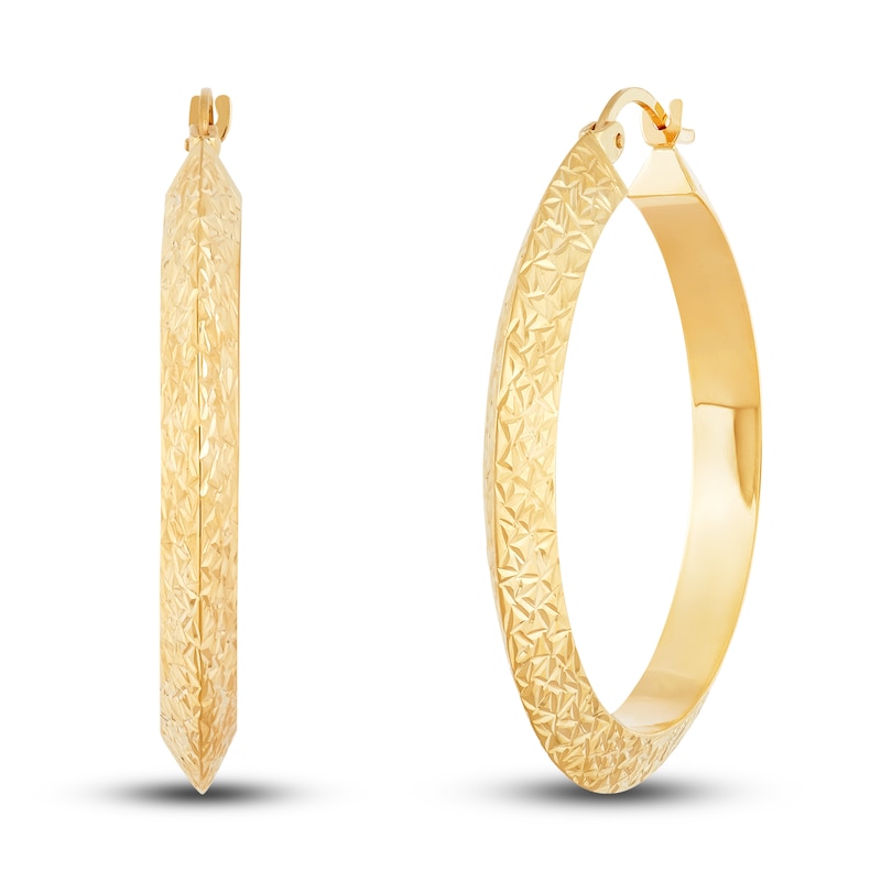 9ct diamond cut hoop 9ct diamond cut hoop