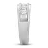 Thumbnail Image 4 of Men's Diamond Anniversary Ring 1 ct tw Round 14K White Gold