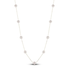 Freshwater Cultured Pearl Necklace 14K Yellow Gold 18"