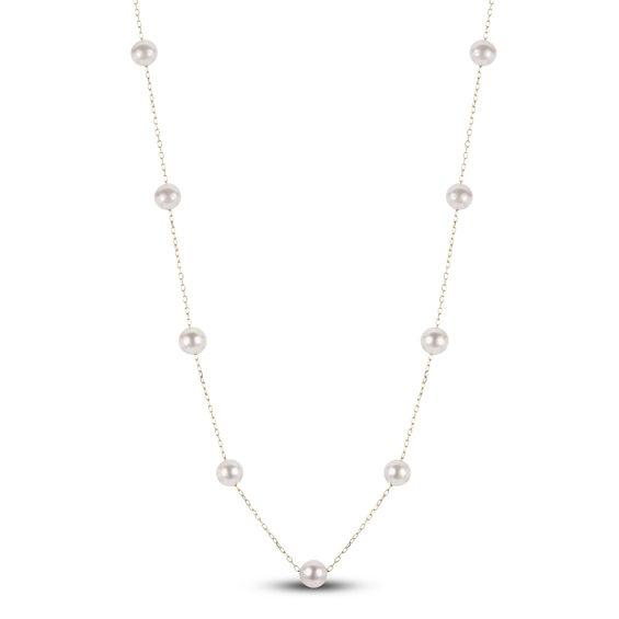 Freshwater Cultured Pearl Necklace 14K Yellow Gold 18"
