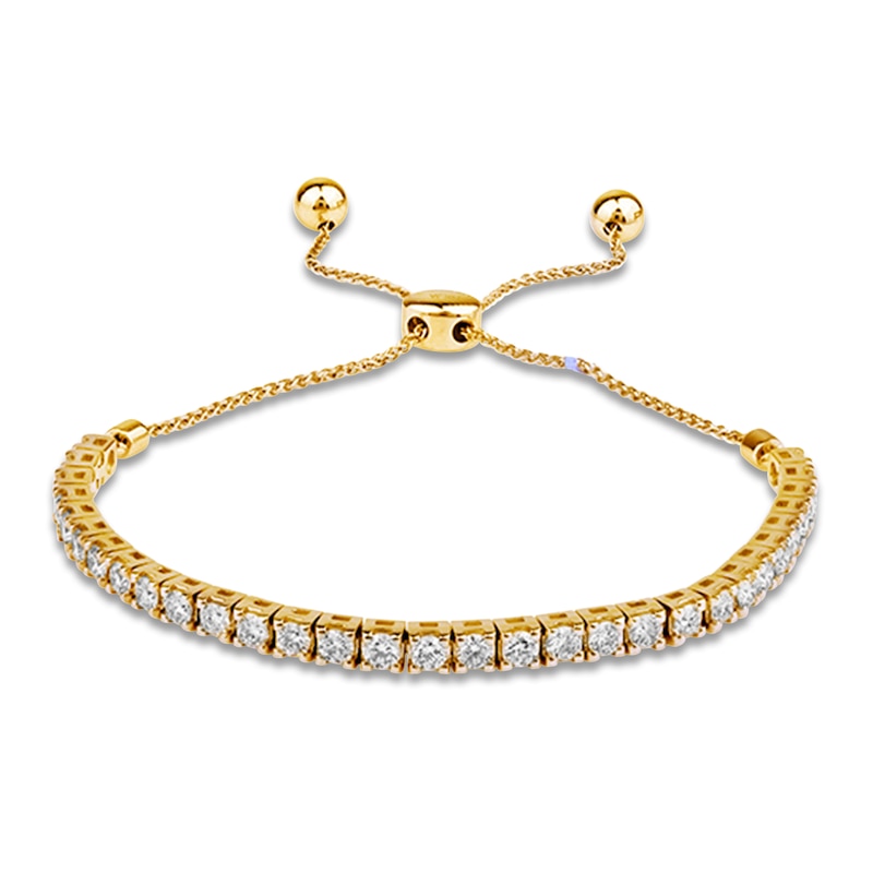 Main Image 1 of Lab-Grown Diamond Line Bolo Bracelet 2 ct tw 14K Yellow Gold