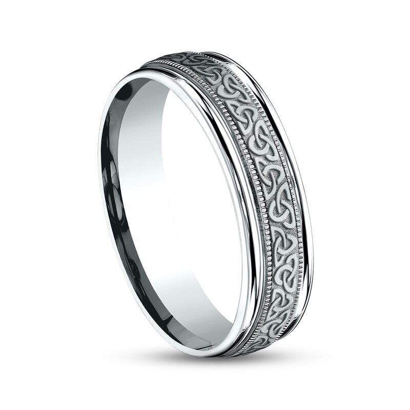 Main Image 2 of Celtic Knot Wedding Band 14K White Gold 6.0mm