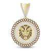 Thumbnail Image 1 of The New Fashioned Men's Lab-Created Ruby Charm 1/4 ct tw Bourbon-Colored & White Diamonds 10K Yellow Gold