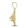 Thumbnail Image 3 of The New Fashioned Men's Lab-Created Ruby Charm 1/4 ct tw Bourbon-Colored & White Diamonds 10K Yellow Gold