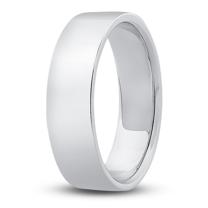 Main Image 2 of Men's Flat Wedding Band 14K White Gold 6.0mm