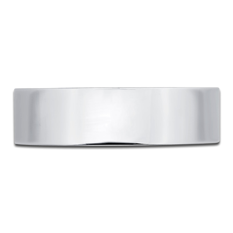 Main Image 3 of Men's Flat Wedding Band 14K White Gold 6.0mm