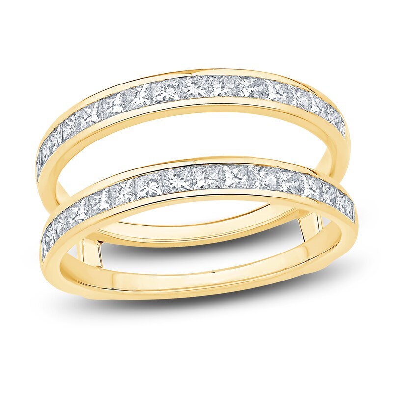 Main Image 1 of Diamond Anniversary Enhancer Band 1 ct tw Princess 14K Yellow Gold