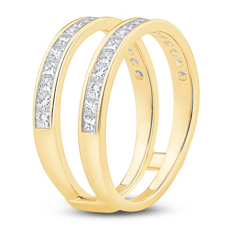 Main Image 2 of Diamond Anniversary Enhancer Band 1 ct tw Princess 14K Yellow Gold