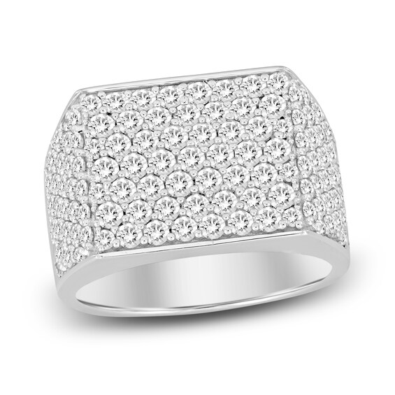 Men's LabCreated Diamond Ring 23/4 ct tw Round 14K White Gold Jared