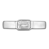 Thumbnail Image 2 of Emerald-Cut Diamond Bezel Solitaire Ring 1/2 ct tw 14K White Gold 5.0mm