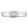 Thumbnail Image 3 of Emerald-Cut Diamond Bezel Solitaire Ring 1/2 ct tw 14K White Gold 5.0mm
