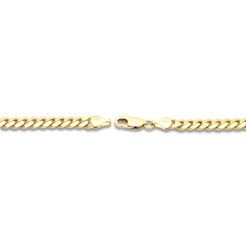 Main Image 2 of Solid Cuban Link Chain Bracelet 18K Yellow Gold 8.5" 5.94mm
