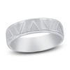 Thumbnail Image 1 of Men's High Polish-Wedding V Band 14K White Gold 6mm