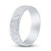 Thumbnail Image 2 of Men's High Polish-Wedding V Band 14K White Gold 6mm